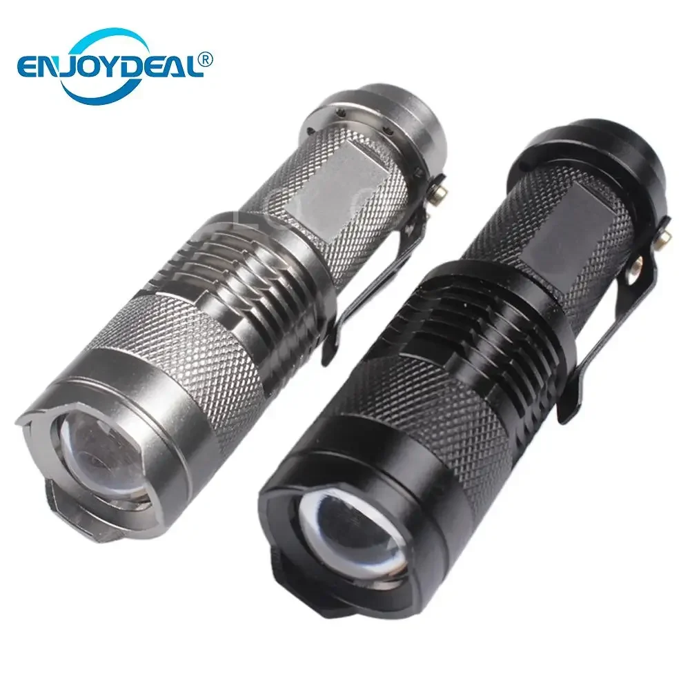 1PC Mini Flashlight 2000 Lumens LED Flashlight Torch AA/14500 Adjustable Zoom Focus Torch Lamp Penlight Waterproof  Outdoor