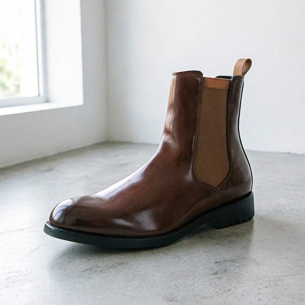 Men's Classic Retro Genuine Leather Ankle Boots 2025 Fashion Casual British Style High-Top Shoes