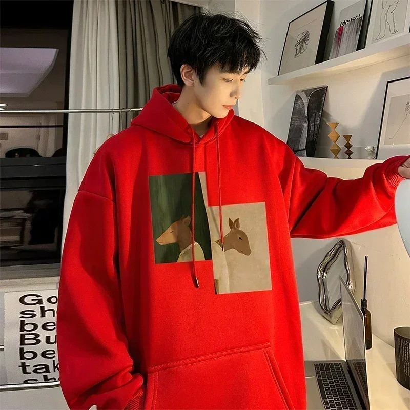 

Spring Hip Hop Fashion Oversized Hoodies For Men Anime Printed Hoody Sweatshirts Hip Hop Fashion Hoodie Y2K Streetwear Clothes