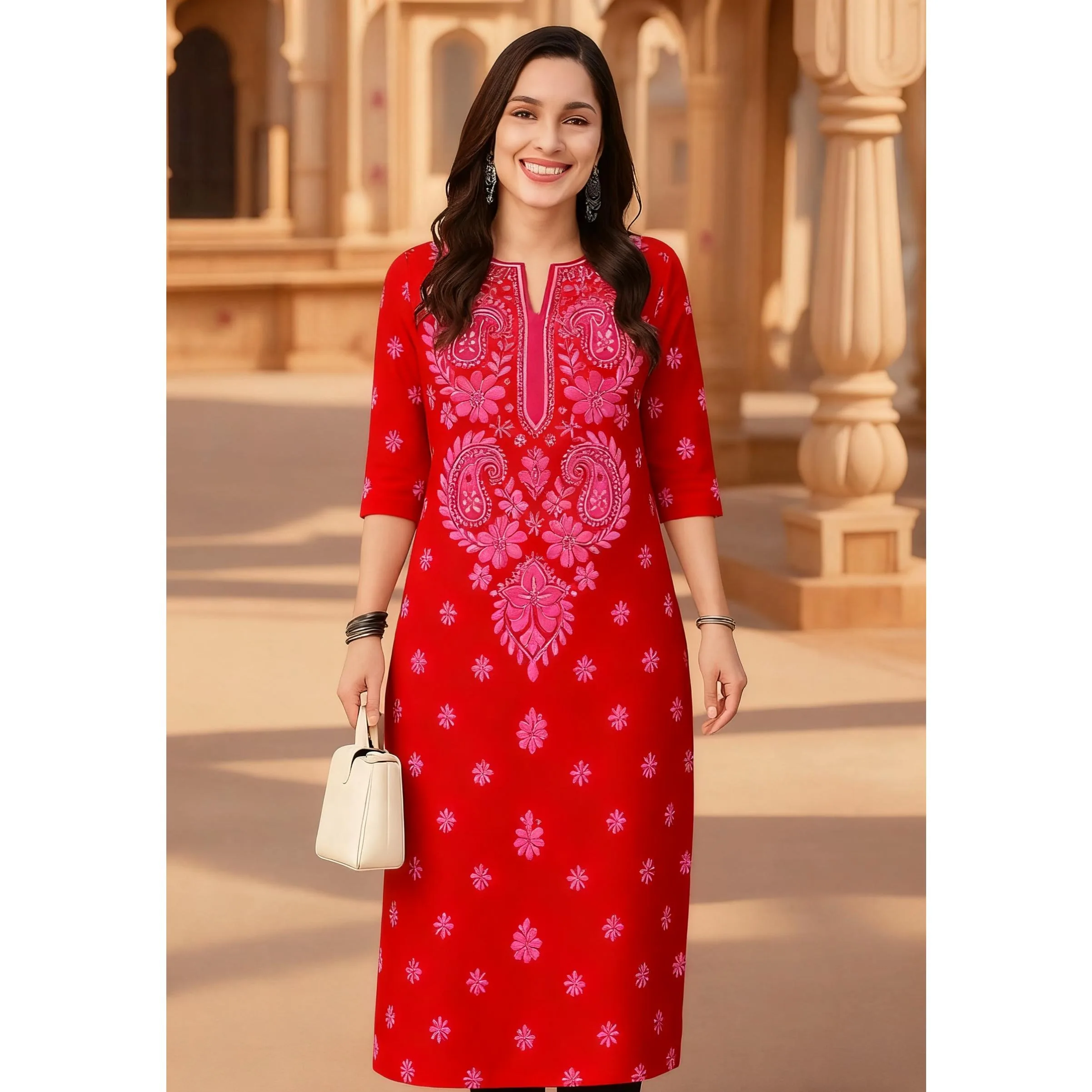 فستان نسائي مسلم كورت مريح بأكمام طويلة مستقيم كاجوال بنمط طاووس عرقي جديد للسيدات عباية إسلامية #4