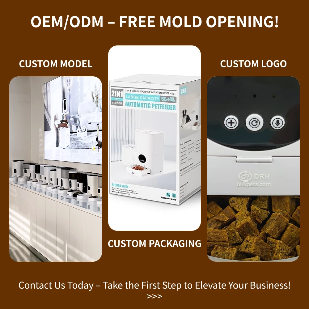 Suitable for7L WiFi Automatic Pet Feeder with Camera Rechargeable Battery Operated Smart Cat & Dog Food Dispenser Timed Feeding