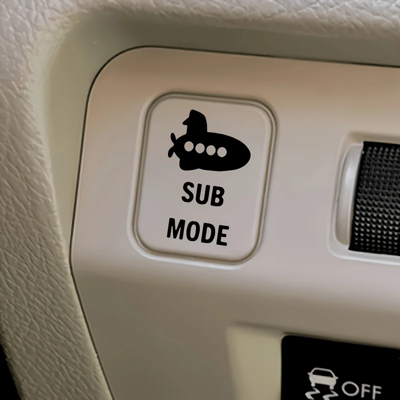 8pcs Sub Mode Submarine Funny Vinyl Sticker, Mini Button Decal For Car Interior Decor