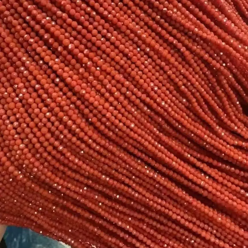 

3A Natural South Red Agate Gemstone Faceted Round Cube Beads DIY Bracelet Necklace Jewelry Making Loose Beads For Women Fashion