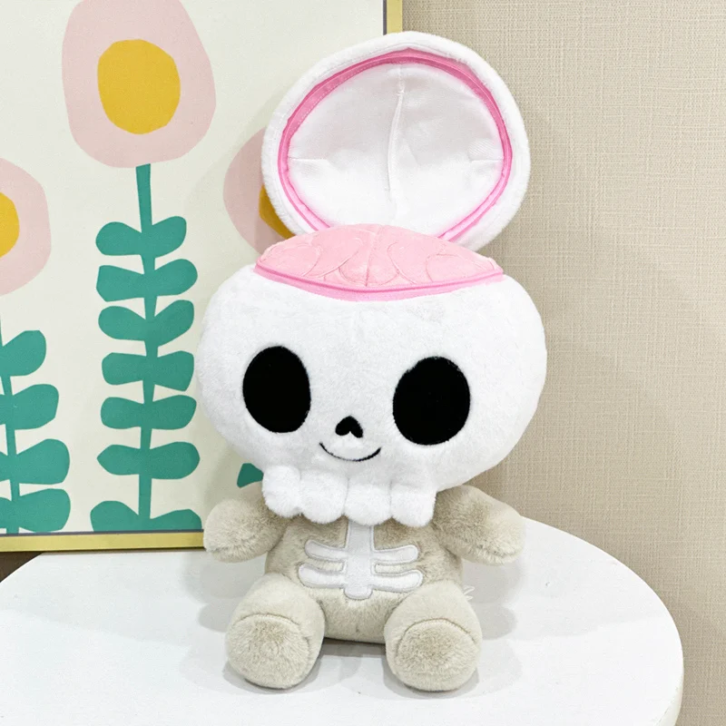 Halloween esqueleto de pelúcia cérebro flor boneca decorações festivas brinquedo ossos travesseiro ornamento presente macio para crianças amigo