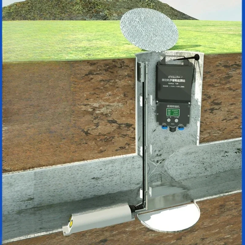Ultrasonic Flow Meter Rain Sewage Pipe Network Micro Power Sensor Battery Power Supply