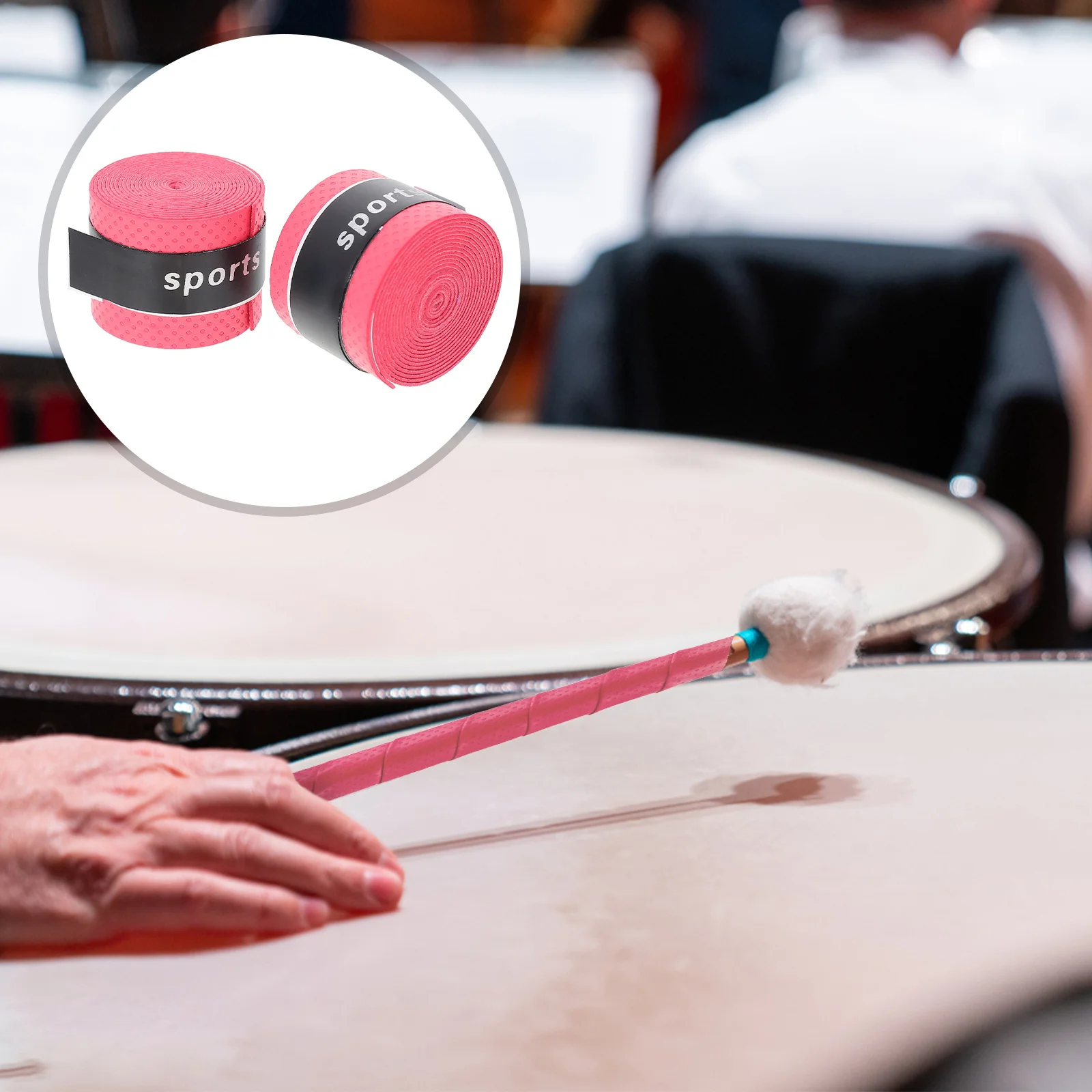 

2 Pcs Drum Stick Anti-slip Tapes Drumstick Sweat Bands Sport DIY Supplies Sweat-absorbent Sports Belts Electronic