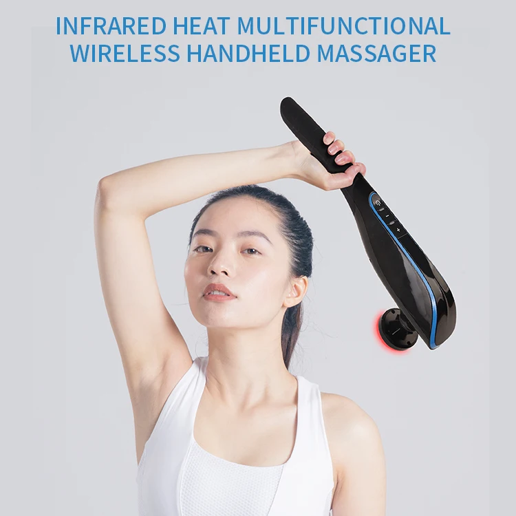 Healthpal Oem Odm Rechargeable Back Deep Tissue Handheld Double Two Head Hammer Golden Supplier Head Massager Handheld