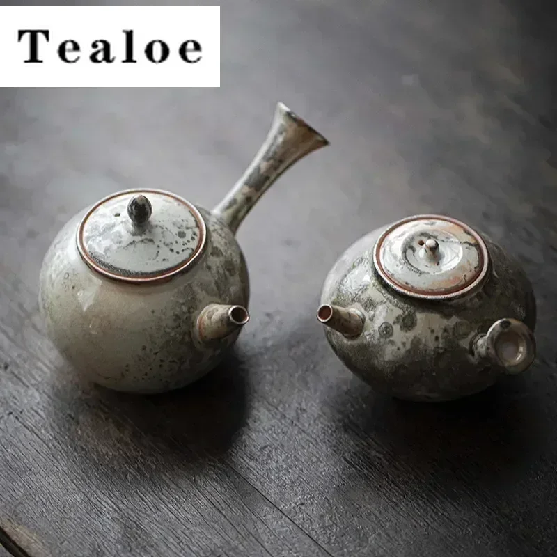 

Japanese Ink Wood-fired Porcelain Teapot Retro Side Handle Pot Tea Maker Kettle Oolong Tea Teaware Accessories Gift Collection