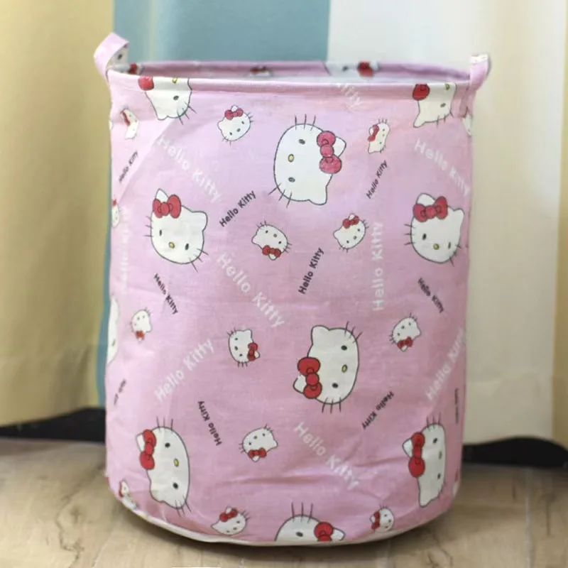 Panier à linge sale Kawaii HelloKitty, panier de rangement pour jouets, panier de rangement pliable pour la maison 30 * 40 cm