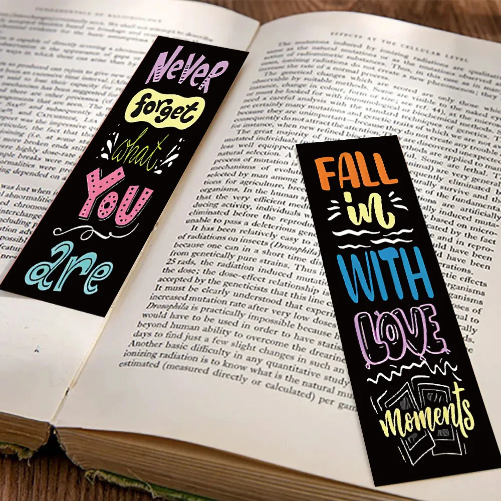 30PCS Inspirational Encouragement Bookmarks Student Books Decoration Reading Label Cards Creative Gifts