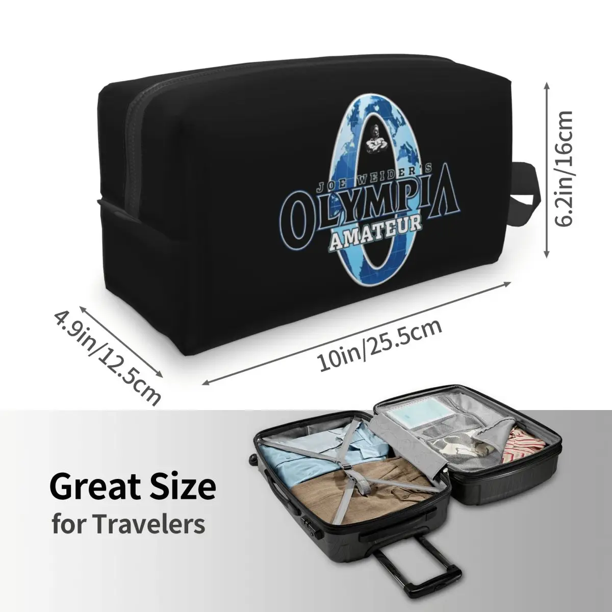 Future Mr OLYMPIA Motivations Makeup Bag Cosmetic Organizer Storage Dopp Kit Toiletry Cosmetic Bag for Women Beauty Travel