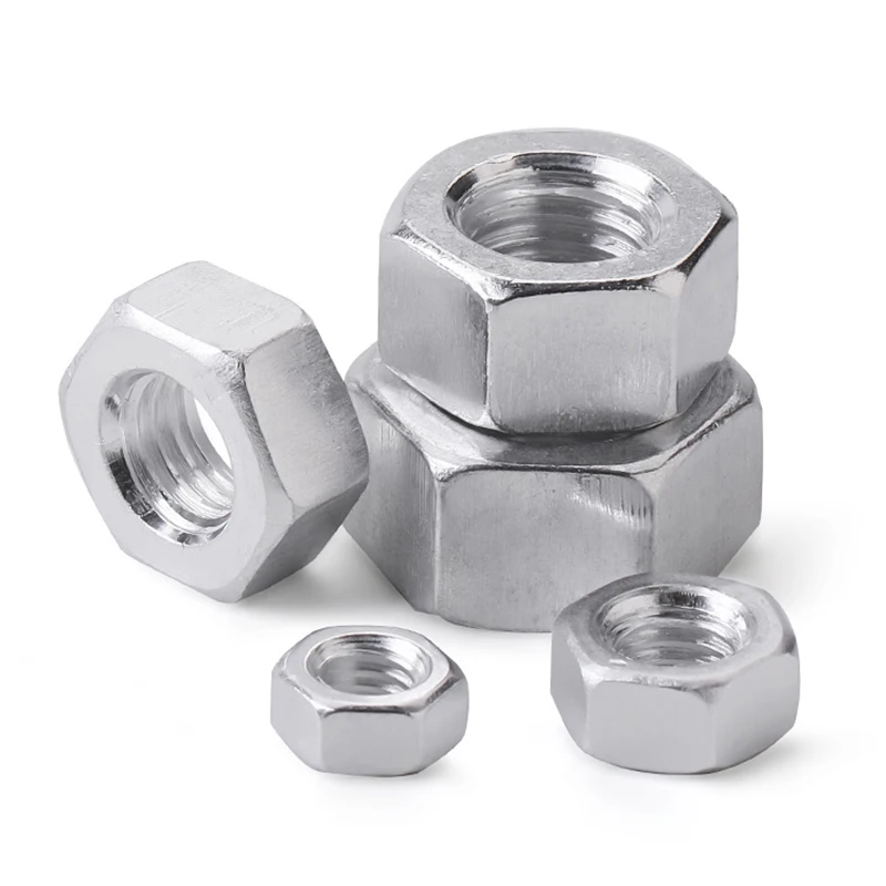 5-100PCS Aluminum Alloy 6061 Hex Nut M3 M4 M5 M6 M8 M10 M12 M14 M16 Outer Hex Nut Fastener Hardware Accessories