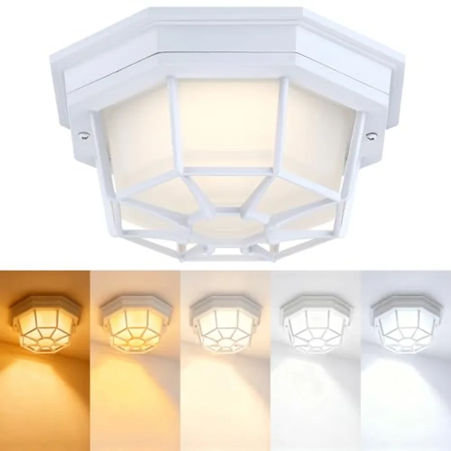 

Outdoor Flush Mount Ceiling Light LED 2700K 3000K 3500K 4000K 5000K " Porch Outside Light for Balcony Octagonal LED Ceiling Lig