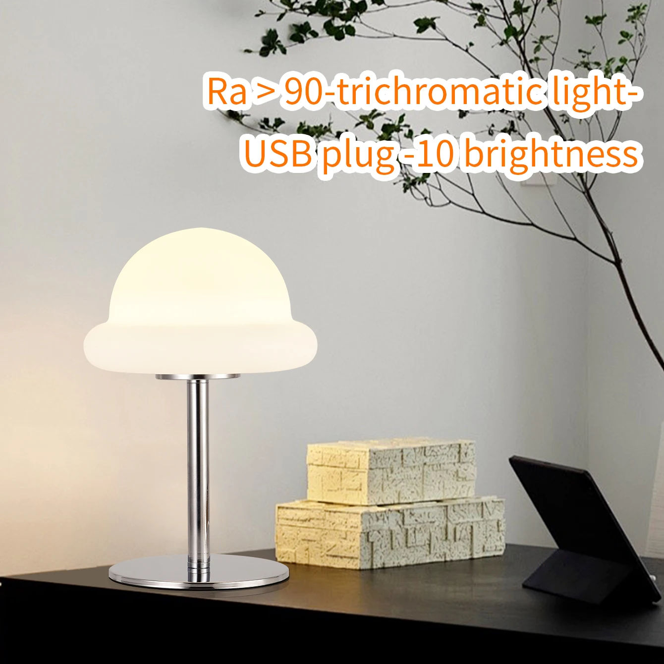 Modern Cloud Design Table Lamp with USB plug 3 Color Temperatures 10 Dimmable Levels Plastic Shade Bedroom  Restaurant Lighting