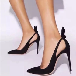 Escarpins en Daim à Talons Hauts pour Femme, Chaussures de Bureau, Stiletto de ix, Confortables, Nouvelle Collection 2024