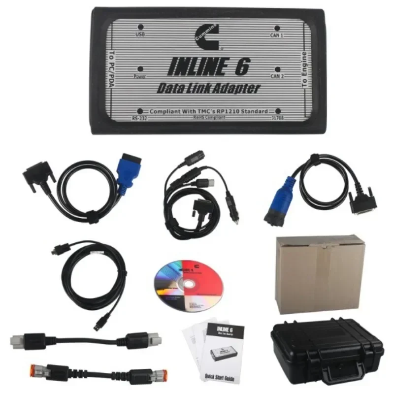 Cummins 6th generation INLINE6 V8.7 Data Link Cummins diagnostic instrument Truck diagnostic instrument with 2 CDs