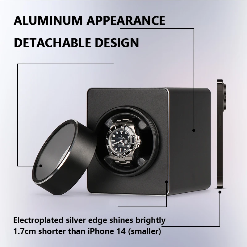 Automatic Mechanical Watch Winders Made of Aluminum Alloy Material Household Anti Magnetic Free Customization Name Watchwinder