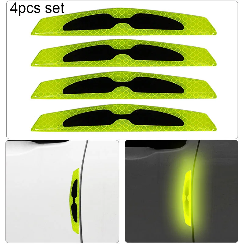 Car Reflective Stickers Door Edge Anti-collision Strips Reflective Car Safety Rearview Mirror Warning Stickers Body Scratch - view 4