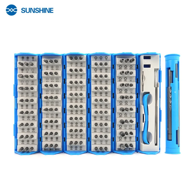 SUNSHINE SS-5120 Precision Screwdriver Set Spudger Pry Opening Tools for Mobile Phone Computer Watch Camera Repair Tools Kit