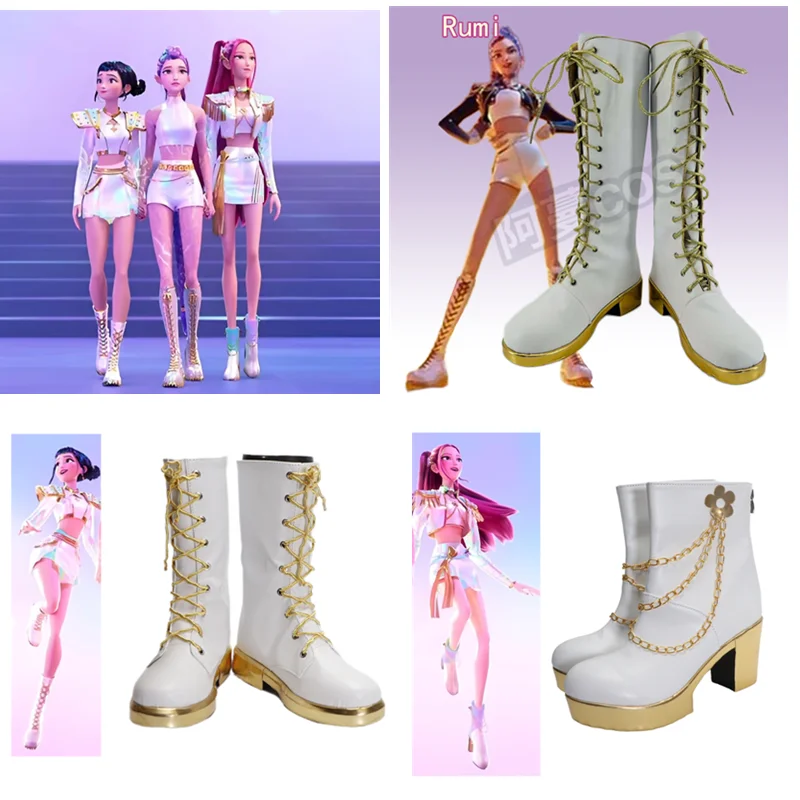 KPop Demon Hunters Rumi Mira Zoey Scarpe cosplay possono realizzare scarpe per bambini Stivali