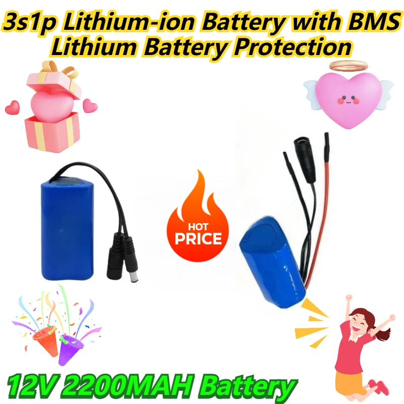 

12V 2200MAH Battery 3s1p Lithium-ion Battery with BMS Lithium Battery Protection