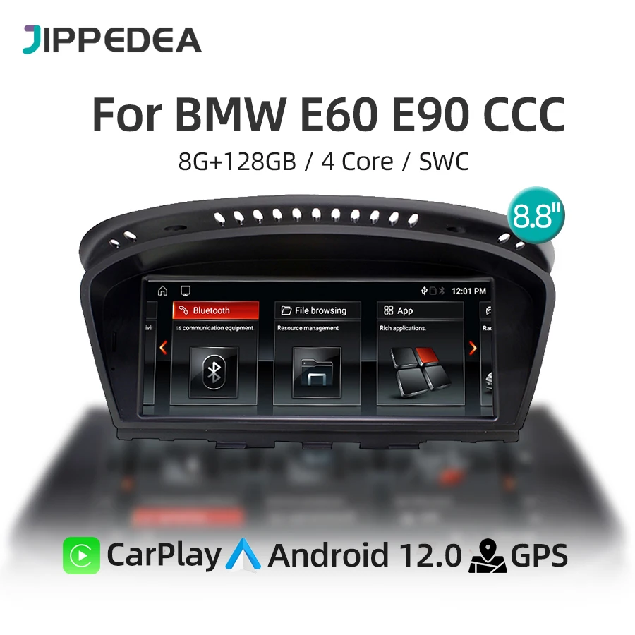 

Android 12 Car Multimedia Player Radio For BMW E60 E61 E63 E64 E90 E91 E92 CCC CIC Navigation GPS CarPlay 4G WiFi IPS 1920*720