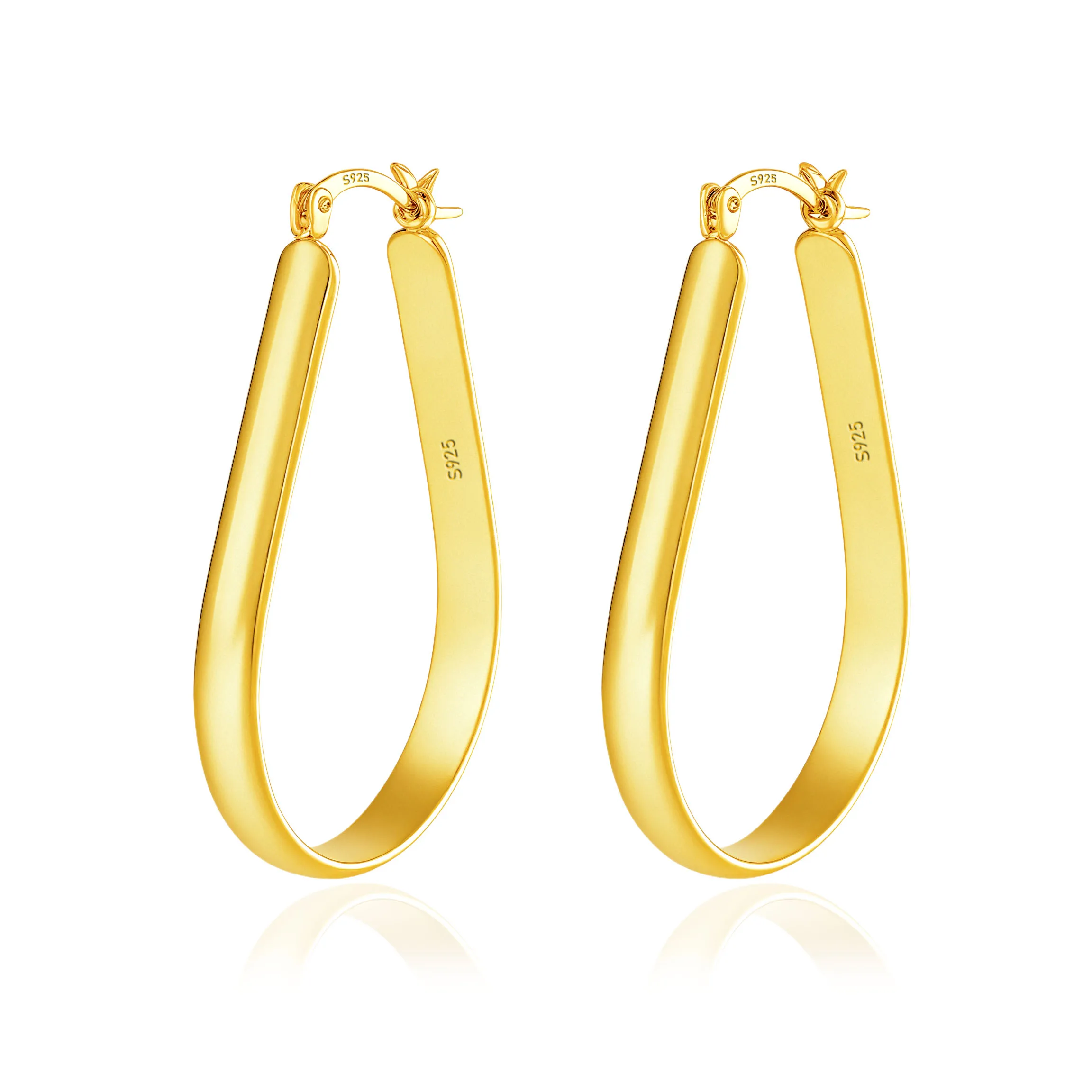 

S925 Sterling Silver Large Hoop Earrings for Women, Lightweight 14K Gold Plated Hypoallergenic Jewelry Gifts, 20/30/40mm