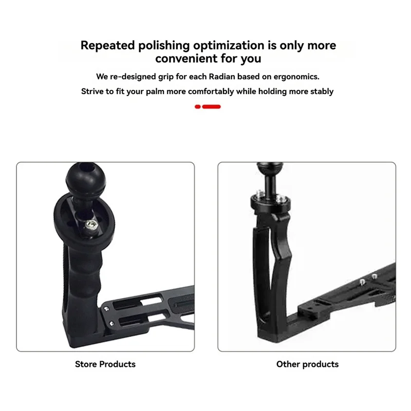 

Dependable-Underwater Camera Tray Stabilizer Dual Handle Rig Underwater Tray Stabilizer Housing Bracket For Photography B