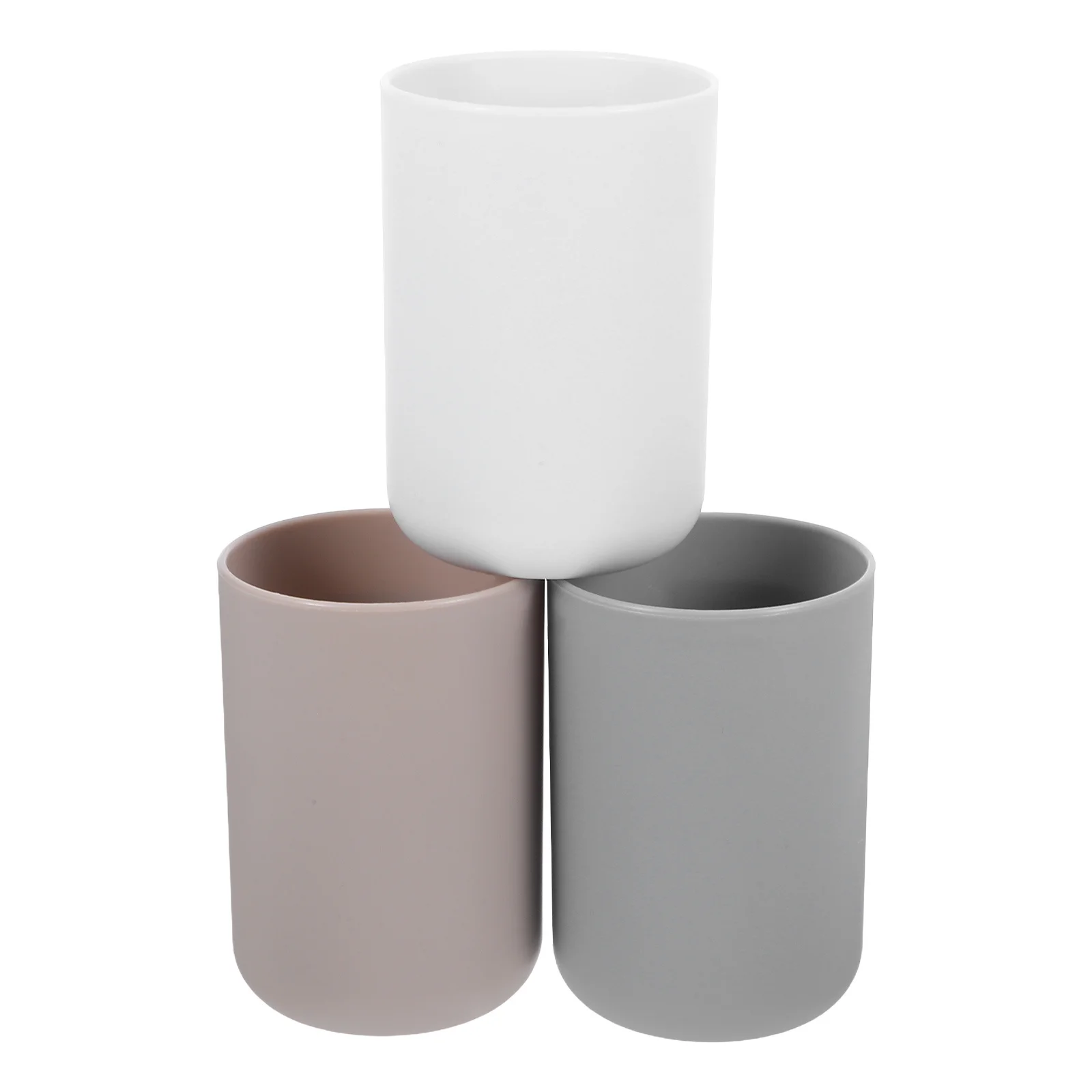 

3pcs Toothbrush Cups Unbreakable Lightweight Bathroom Mugs For Travel Home Use Brushing Cup Water Drinking Cup
