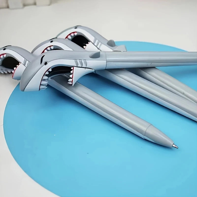 

1 шт. шариковая ручка в форме большой белой акулы, ручка в форме акулы с большим ртом, канцелярские принадлежности с героями мультфильмов, подарок для детей, студентов, канцелярские принадлежности