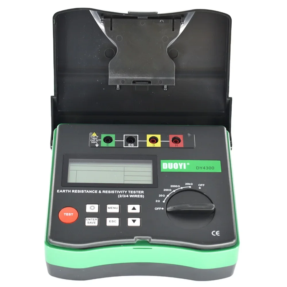 

Duoyi DY4300 Digital Ground Resistance Tester 4-Terminal Soil Resistivity Tester 0.05-20.99 K Ohm