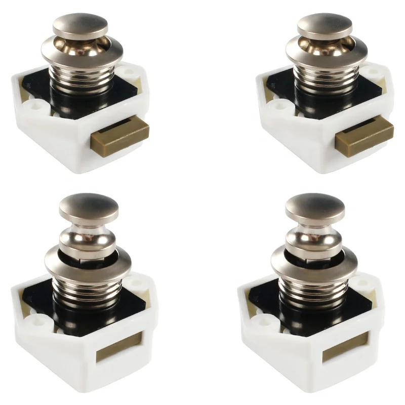 OEM Campervan مقطورة متنقل أجزاء قطع حجم 20 مللي متر سبائك الزنك مفتاح متنقل متنقل قارب يخت الأبيض قفل دفع صغير