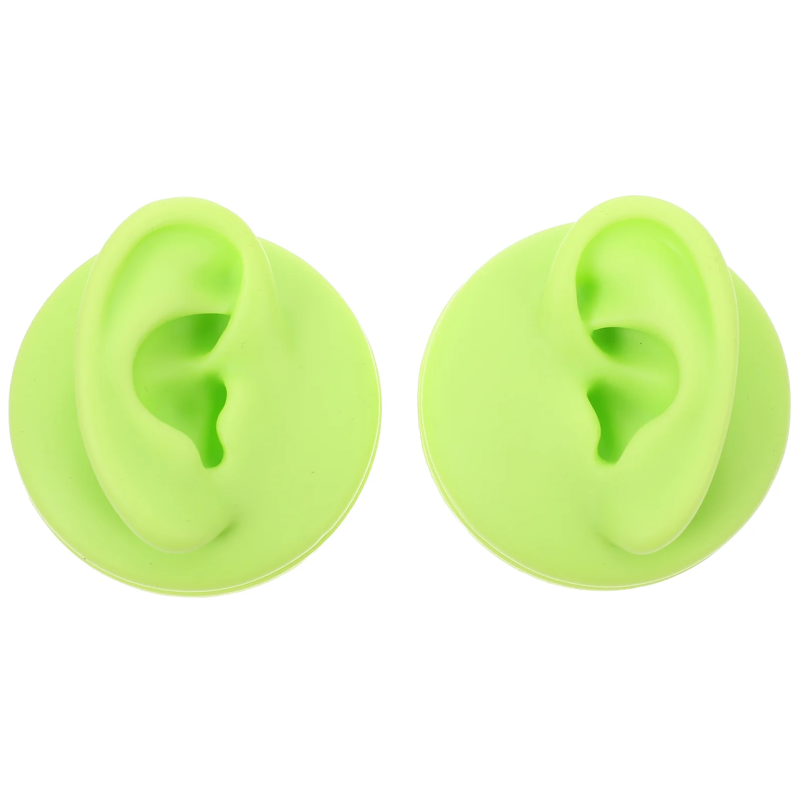 2 Pcs Ear Gauges Colored Model Fake Artificial Piercing Clear Earrings for School