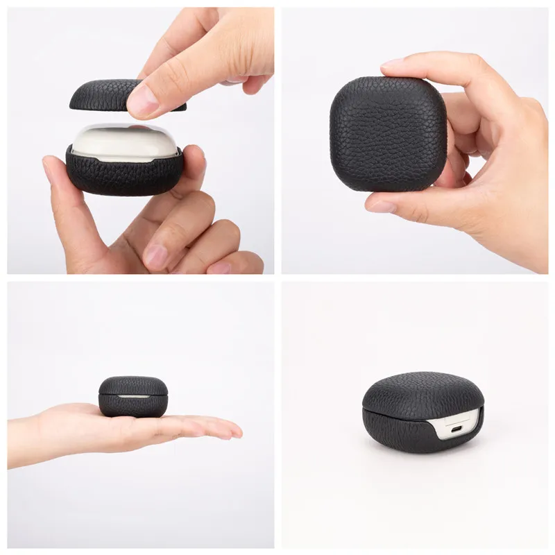 Samsung Galaxy buds2/budsライブ/buds pro用の合成皮革ケースlycheeパターンGalaxybuds2 pro用のライブカバー