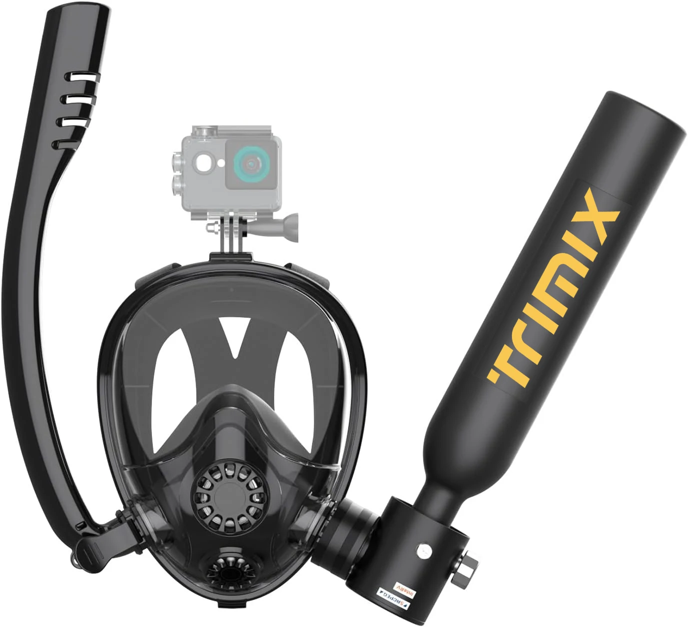 

TRIMIX US 24H Shipping Mini Scuba Lung Tank 0.5L With Snorkeling Mask Support Up to 10 Minutes Underwater Breathe 5 Meter Depth