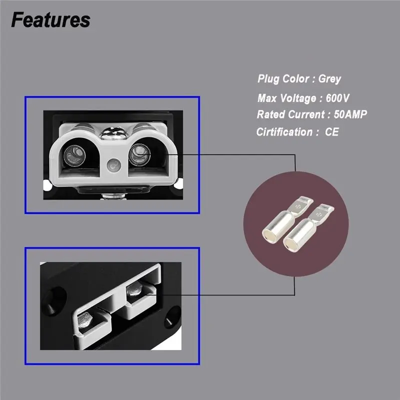 [NEWA64Z!】 For Plug Connector 5Pcs 50A Flush Mount Bracket For Ship Yacht RV Passenger Car Panel Socket