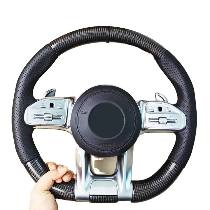 

Factory Custom Steering Wheel for Mercedes Benzs W204 W205 W207 W211 W212 W213 W221 W222 GLS CLS C63 AMGs GT