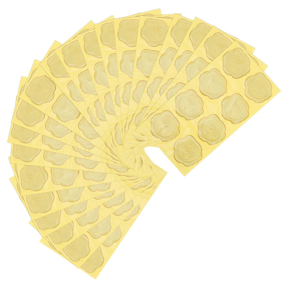

20 Sheets Self-Adhesive Epoxy Wax Seal Stickers Decorative Envelope Stickers for Wedding Cards Invitations DIY Crafts