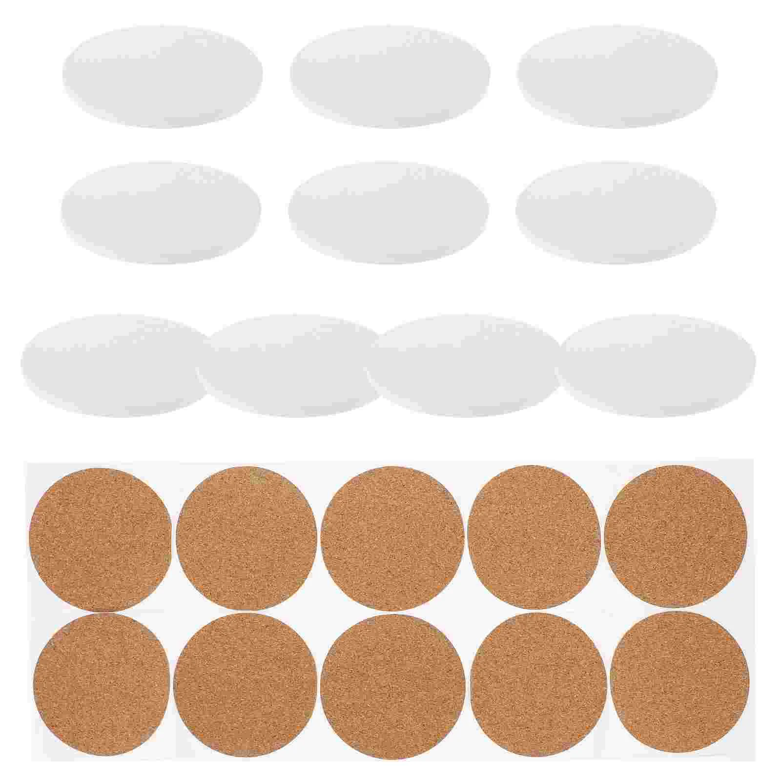 10 Set Absorbent Coasters Cork Trivets for Hot Dishes Anti-scald Thermal Transfer Cup Mat Sublimation Heat DIY Portable Teacup