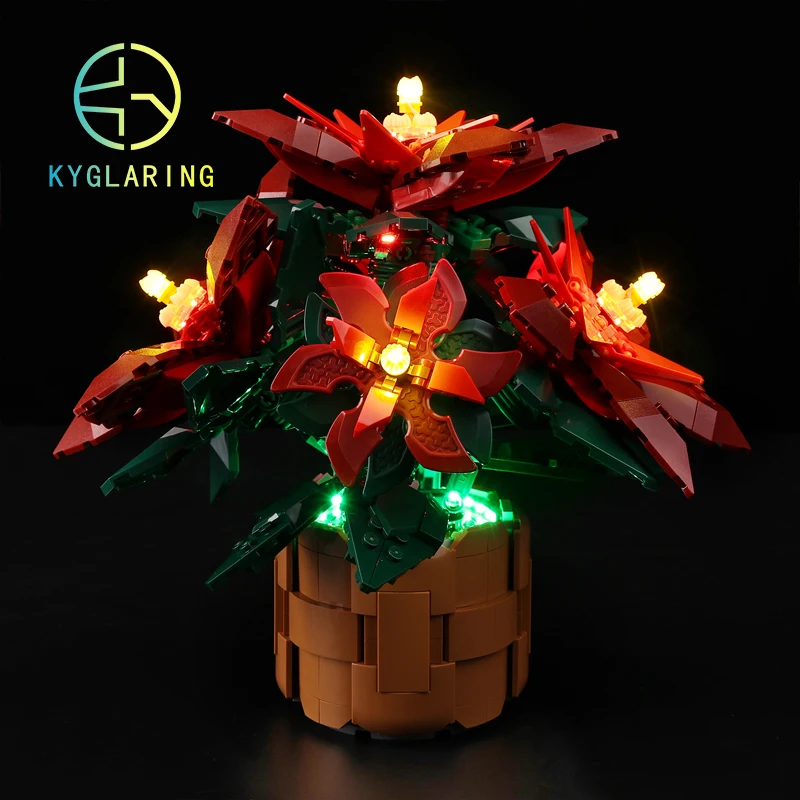 Kyglaring Led Lighting Set DIY Toys for 10370 Poinsettia Toys Light KitBuilding Blocks Only Light Kit Included(NO Model)