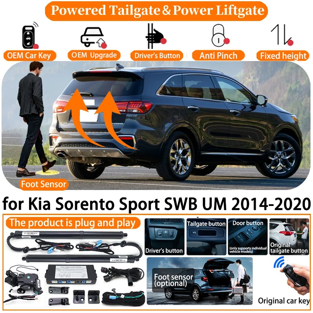 

ZhuCamX Car OEM Smart Powered Tailgate system for Kia Sorento Sport SWB UM 2014-2020 Automatic Electric Power Tailgate Strut kit