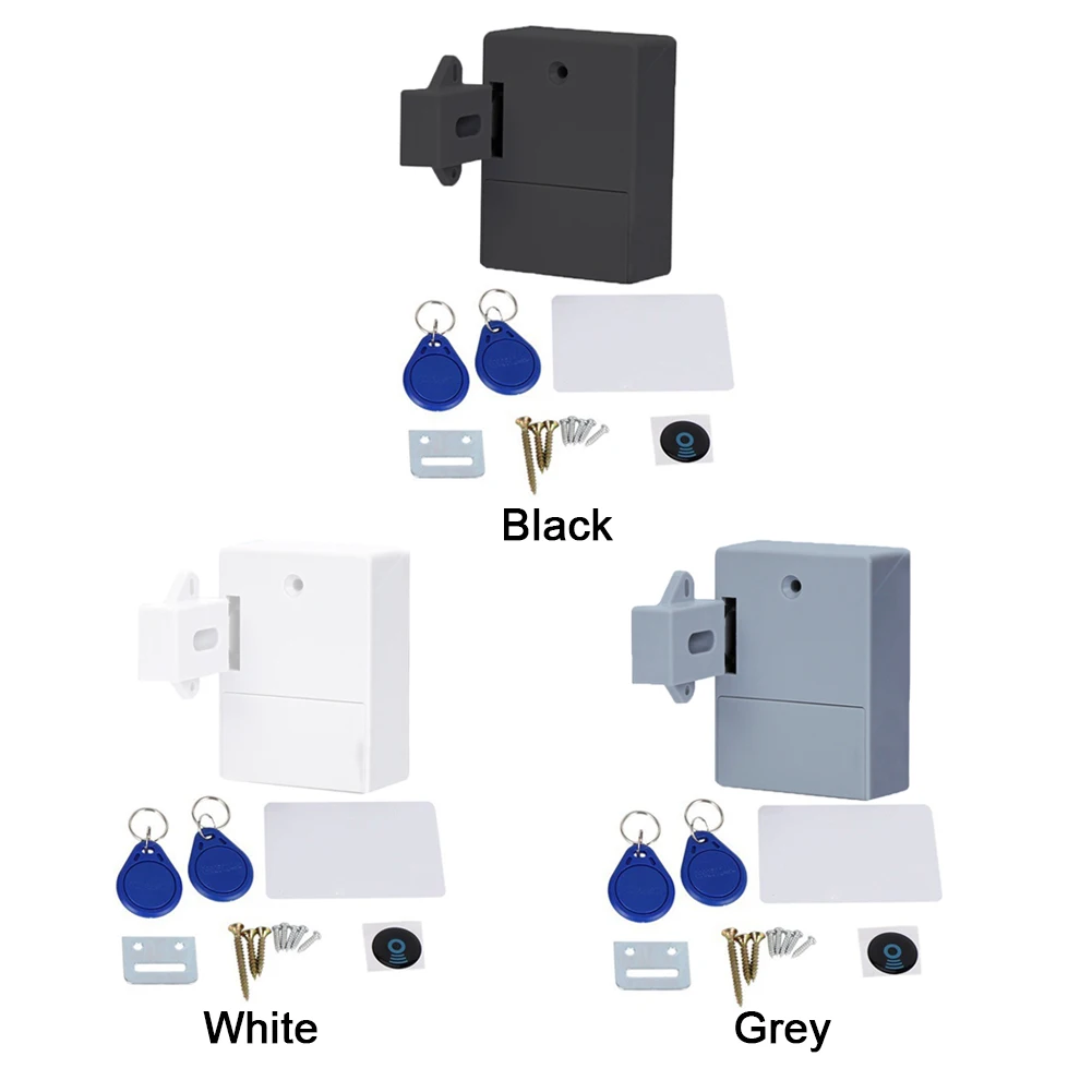 قفل خزانة إلكتروني بموجات الراديو قفل إلكتروني مستشعر ذكي قفل RFID مخفي DIY قفل RFID لخزانة درج خشبي