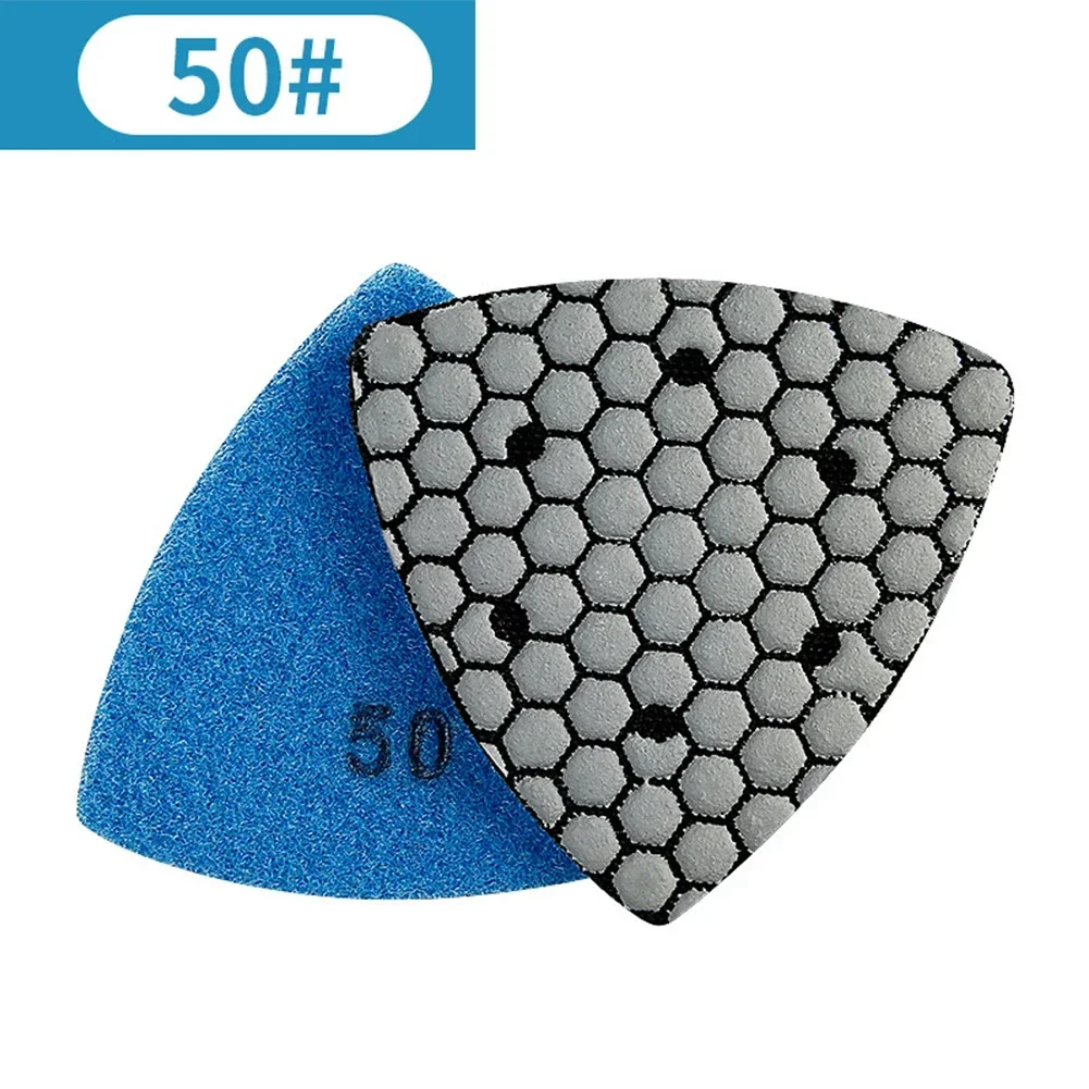 Triangle Polishing Pads Granite Marble Stone Tight Areas Angle Grinder Excellent Gloss Good Durability