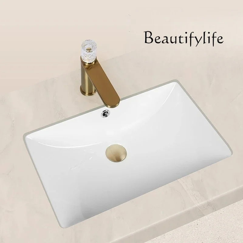 

X Керамическая высокотемпературная раковина для обжига под столешницей Легко чистящаяся раковина Керамическая раковина для ванной комнаты Встроенная раковина для умывальника