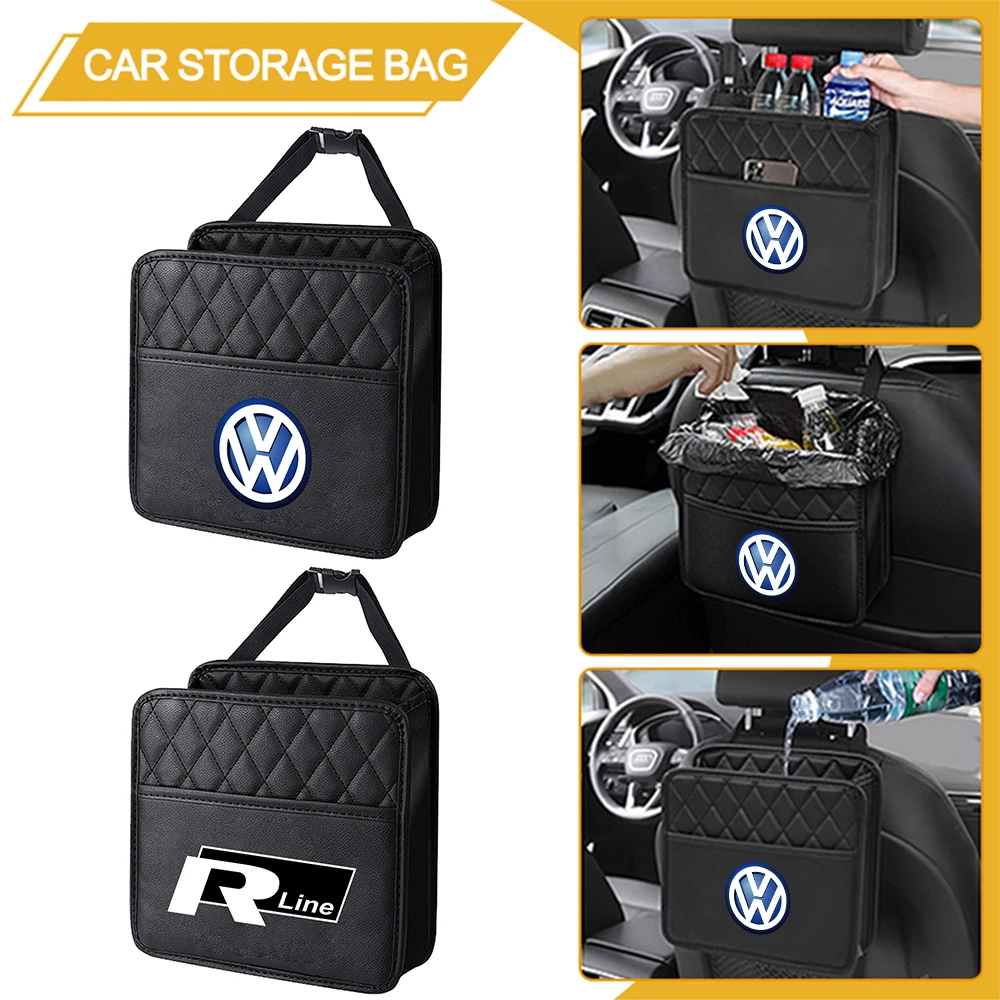 Car Organizer Storage Bag Hanging Auto Multiues Stowing Tidying Tools for Volkswagen VW RLINE GOLF POLO PASSAT B6 4 Motion Jetta