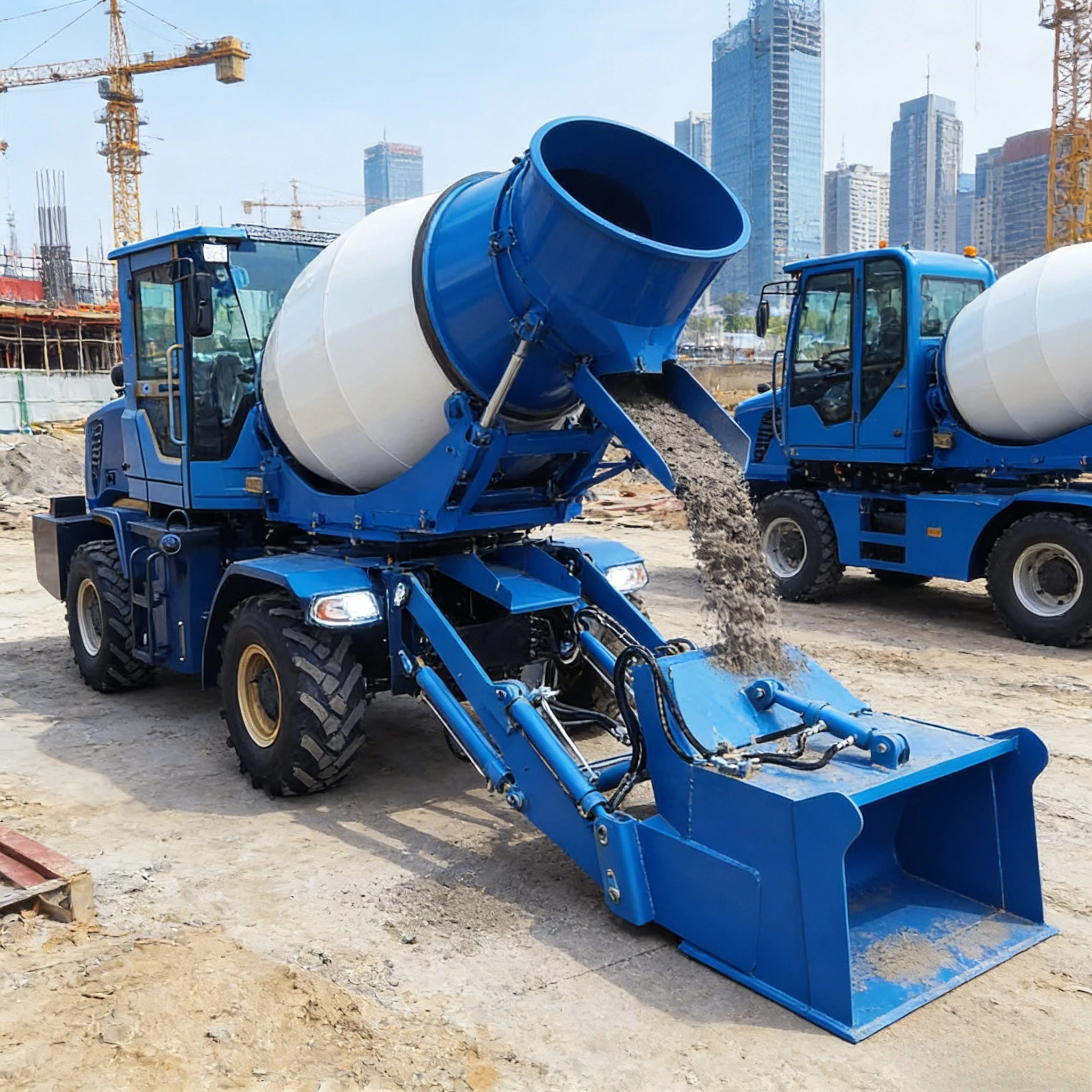 Cheap Price Self-Loading Concrete Mixer Concrete Truck Mobile Concrete Mixer Construction Engineering loader mixer customized