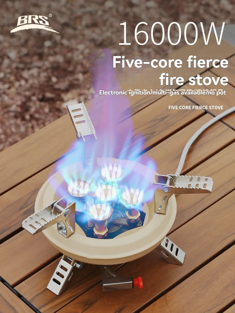 BRS-201A Portable Camping Gas Stove 16000W High Pressured Propane Butane Gas Burner Outdoor Emergency Stove with Piezo Ignition