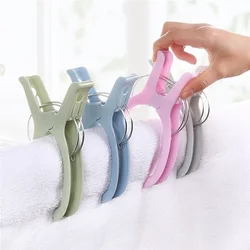 5pcs/lot Large Colour Windproof Beach Towel Clip Pegs Clips To Sunbed Quilt Decorative Clothespins Clothes Pegs Mini Gadget