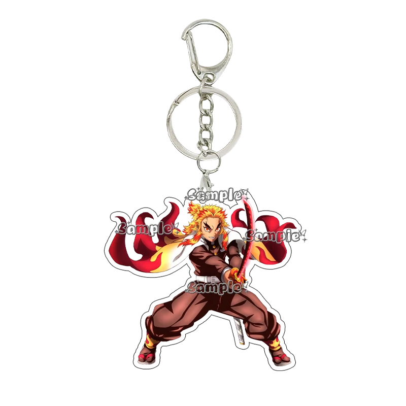 Anime Zenitsu Rengoku Keychain Acrylic Accessory