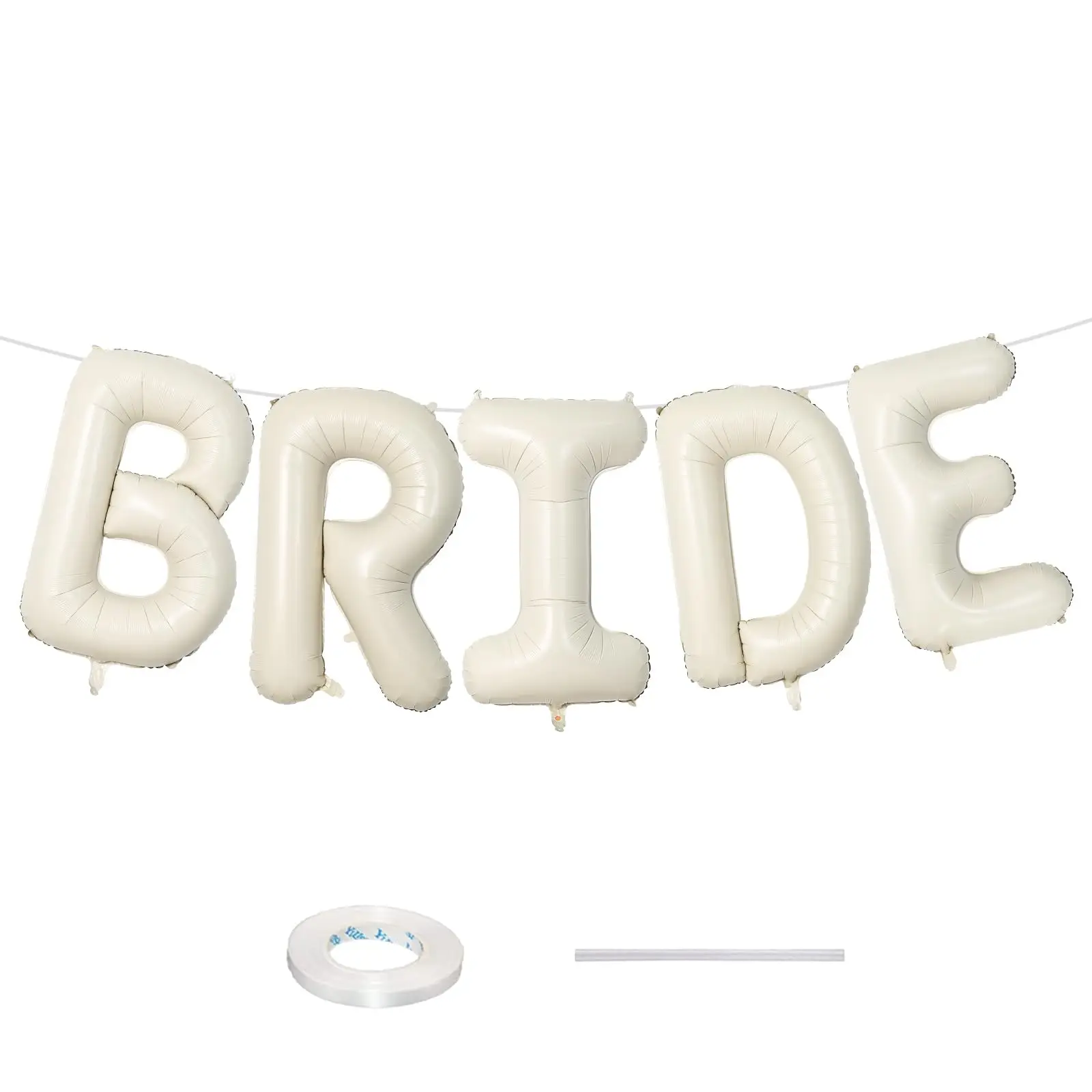 Palloncini grandi con lettera BRIDE color crema BRIDE Mylar Foil Palloncino nudo per decorazioni per feste di matrimonio, anniversario di San Valentino